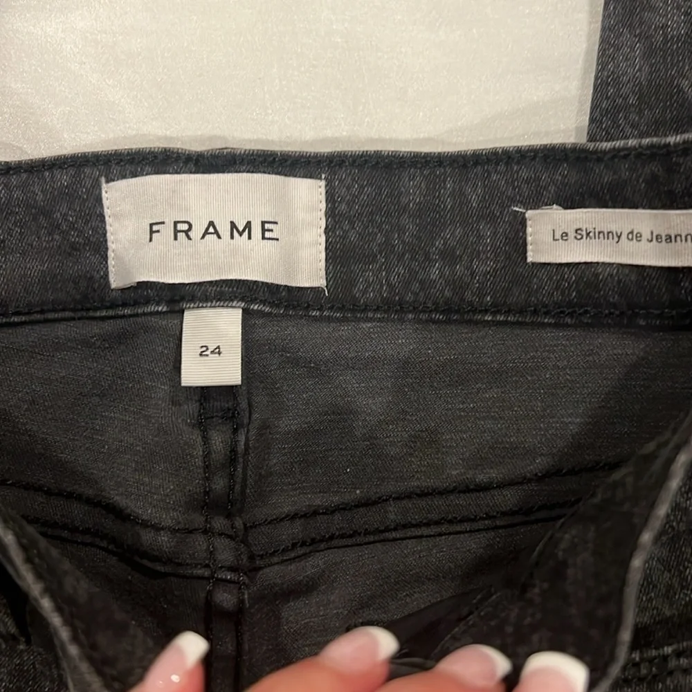 FRAME SNAKE SKINNY JEANS SIZE 24 - Picture 3 of 5